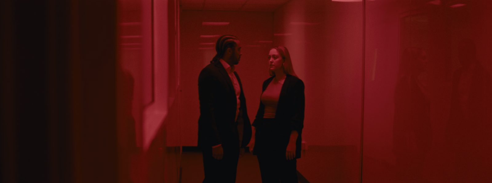 CHAOS — red hallway two-shot